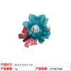 Amazon Europeo y Americano Nuevo Flor de Tela Hecha a Mano Mariposa Pasador de Perlas Colorido para Niña Pinza de Pato Accesorios para el Cabello