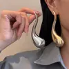 Pendientes Metálicos Exagerados de Forma Irregular de Gota de Agua Europeos y Americanos para Mujer Pendiente de Flor de Ola de Industria Pesada de Nicho Accesorio de Concha de Pulpo Venta al por Mayor