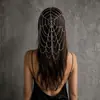 Cadena para el Cabello de Cristal con Corte de Malla para Nuevo Producto Transfronterizo Tocado de Novia Europeo y Americano Accesorios para el Cabello de Mujer Cadena para el Cabello