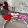 Decorações de Cupcake para o Dia dos Namorados Chinês Enfeites Amor Feliz Dia dos Namorados Marcador Acrílico Decoração de Bolo