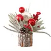 Árbol de Decoración Navideña Prehecho Transfronterizo Árbol de Navidad Pequeño Decoración de Árbol de Navidad de Escritorio Adornos Decoración de Arreglo Floral a