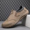 Zapatos de Hombre, Zapatos de Protección Laboral Transpirables de Otoño, Zapatos de Trabajo Casuales de Cuero Impermeables y Antideslizantes de Corte Bajo para Hombre