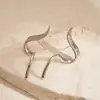 Pendientes Metálicos Europeos y Americanos de Línea Geométrica Irregular, Modernos y Sencillos, Brillantes, Estilo de Nicho, Pendientes de Alta Gama