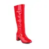Botas femininas estilo europeu e americano, salto grosso simples, botas femininas de cano alto tamanho grande, comércio exterior transfronteiriço C52-1