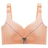 Roupa íntima Feminina Sem Aro Não Magnética Látex Push-up Copa Fina Ajustável Acessório de Alça Sutiã Sexy Simples Conjunto de Sutiã