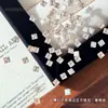 Pedrinhas de strass mini quadradas super brilhantes para nail art, cores sortidas, base plana, formato quadrado pequeno, bordas chanfradas, para decoração de unhas