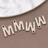 Acero Inoxidable Galvanizado Estilo Europeo y Americano 26 Letras Inglesas Etiqueta Colgante Pulsera Collar DIY Hecho a Mano Accesorios de Joyería
