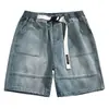 Shorts Jeans Masculino Verão Ins Marca Tendência Roupa Externa Moda Japonesa Hip-Hop Solto Casual Roupa de Trabalho Calça Média de Cinco Pontos