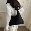 Bolsa Plissada Grande Capacidade Estilo Relaxado para Mulheres 2026 Nova Bolsa de Ombro Transversal Casual para o Dia a Dia Bolsa Tote para Estudantes Universitários