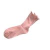 Calcetines de rizo para mujer, de longitud media, de moda para primavera y verano, de algodón, estilo japonés, de malla fina, transpirables.