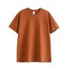 Camiseta Artesanal de Tejido de Barril 100% Algodón para Hombres y Mujeres, Sin Costuras Laterales, Top de Punto Transpirable, Fuerte Fabricante OEM, Venta al por Mayor OEM
