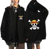 2025 Invierno Hzw Nuevo Luffy Anime Periférico Sudadera con Cremallera Bidimensional Otoño e Invierno Chaqueta de Forro Polar Cosplay