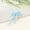 Verano Colorido Macarrón Color Aleación Pintura para Hornear Pequeño Lazo Colgante Pendientes Pulsera Llavero Accesorios