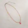 Estilo Coreano Estilo Ins Doce Retrô Colorido Cristal Colar Pequena Margarida Fofo Doce Flor Colar Atacado