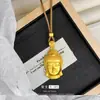 Loja de ouro com o mesmo estilo novo estilo chinês estilo antigo ouro masculino e feminino com pingente de cabeça de Buda da paz sólido colar de cordão diy