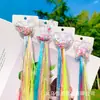 R Celebridad de Internet Transfronteriza Accesorios para el Cabello de Niños Unicornio Estrella Peluca de Colores Pasador Pinza de Pelo de Moño para Niñas Femenino