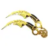 Juguete para Niños Cuchillo Garra de Águila Doble Cuchillo Dragón Dorado Cuchillo Garra Dorada Modelo de Aleación para Niño Arma No Filosa