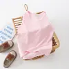 Chaleco de Modal para Niñas, Top sin Mangas de Seda Helada de Verano para Niños, Camiseta Interior de Primavera y Otoño