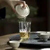 Moji Ceniza de Planta para el Hogar Juego Pequeño Juego de Té Kung Fu Juego Completo de Juego de Té en Caja de Regalo Juego Juego de Juego de Tazas con Tapa Juego de Regalo de Acompañamiento