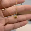 Collar minimalista con un estilo fresco y discreto, colgante sencillo, cuentas únicas de acero de titanio, gargantilla de cadena para clavícula única