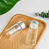 Tapa de Óxido de Aluminio Plateada de 30 mm Tubo de Vidrio Botella Botella de Dulces Hecha a Mano Botella de los Deseos Botella de Cordyceps Desmenuzado para Tabaco Botella tipo Cápsula