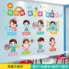 Decoración de tablero de anuncios para el aula lista de la gloria diseño de aula de jardín de infantes pegatinas de pared rincón sanitario del estudiante no tejido bricolaje