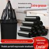 Saco de Lixo Doméstico Espessado Atacado e acessível Preto Descartável Plástico Saco Boca Plana Cozinha Colete Portátil Caixa Inteira