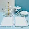 Arranjo de Aniversário Decorações de Mesa de Sobremesas Prateleira de Exibição de Casamento Europeu Mesa de Frutas Bandeja de Plástico para Bolo Suporte para Lanches