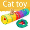 Túnel Prático para Gatos Tubo para Pets Brinquedo Dobrável para Brincar Interno Externo Brinquedos para Filhotes de Gato para Quebra-Cabeça Exercícios Esconderijo Treinamento