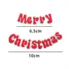 Decoração de Bolo de Celebridade Cyber de Natal Ornaments de Copo Esmaltado Vermelho Adesivo Papai Noel Boneco de Neve Plug-in de Laço de Canudo