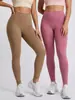 Juyitang Pantalones de Yoga para Levantar Glúteos sin Marcas Línea de Melocotón Cintura Alta Control de Abdomen Running Deportes Mallas Color Nude para Mujer