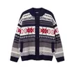 Cárdigan suéter grueso Magic Bear para otoño e invierno, con un diseño relajado de punto Fair Isle retro estilo coreano, perfecto como prenda exterior informal