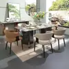 Silla de comedor de lujo ligero estilo italiano para uso doméstico en sala de estar y comedor, silla moderna minimalista con respaldo, adecuada para uso en hotel, ocio y reuniones