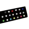 Aretes de Tachuela Hua Zi MoonlightDazzling Coloridos de Zirconia de 6MM en Aleación, Aretes de Clip Espirales Dulces y Geniales para Mujer