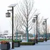 Luz Solar Vintage à Prova d'Água para Jardim Estilo Chinês 3m de Cabeça Única/Dupla para Jardins Comunitários e Iluminação de Paisagismo de Vilas