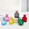 Garrafas Dispensadoras de Perfume de Vidro para Venda por Atacado em Estoque, Mini Frascos de Spray de Perfume Coloridos Selados Portáteis Simples Estilo Ins