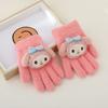 Guantes para niños y niñas para el frío del otoño y el invierno, cálidos, de cinco dedos, para niñas grandes en invierno, niños y estudiantes con dedos gruesos