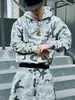 Comercio exterior Europeo y Americano AliExpress estampado de camuflaje estilo pareja moda urbana de moda suéter sudadera holgada y pantalones casuales de pierna ancha