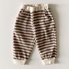 Pantalones casuales de estilo coreano para bebés, pantalones cómodos de rayas de estilo occidental para bebés, pantalones de otoño para niños