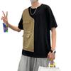 Camiseta Confortável Masculina Falsa de Duas Peças com Manga Curta para Homens e Mulheres, Design de Verão 2026 Colete com Top de Retalhos Irregulares