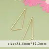 Chapado en oro real de 18 quilates con anillo colgante geométrico redondo gota de agua triángulo colgante para pendientes hechos a mano DIY accesorios colgantes