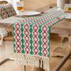 Bordado de toalla navideña transfronterizo mantel para mesa bandera de té tela mantel simple para mesa de comedor tela para casa rural mantel sentido de alta gama venta al por mayor