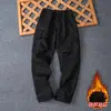 Outono/Inverno 2026 Calças de Trabalho Casuais Confortáveis e Quentes com Forro de Fleece Calças Longas Versáteis de Perna Reta para Homens Aliexpress