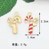 Accesorios para Joyería DIY Navidad Aleación Aceite Goteando Bastón de Papá Noel Ciervo Llavero Colgante Colgante