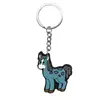 Llavero de Animales de Granja de Dibujos Animados Serie Llavero de Pegamento Suave de PVC Llavero Hebilla Colgante Creativa para Mochila Escolar Pequeño Regalo