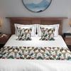 Flores creativas transfronterizas Toalla de pie de cama japonesa Bandera de cama Invitado de hotel En stock Salida de fábrica