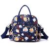 Nova bolsa de lona feminina 2025, bolsa portátil de ombro único, bolsa transversal dupla, bolsa de nylon oxford estampada da moda, bolsa para mães