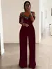 Vestido Estampado Nuevo Primavera y Verano 2025 Ropa Transfronteriza Europea y Americana Mono de Pierna Ancha Cruzado Vestido de Una Pieza Cintura Ceñida