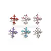 Brincos de Titânio F136 Liga G23 Cruz Espinhada Coração Studs para Orelha Lábio Sobrancelha Joias para Body Piercing