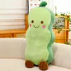 Popular Juguete de Peluche de Verdura Súper Lindo y Divertido, Almohada Larga con Forma de Guisante, Muñeco de Cama para Dormitorio, Regalo de Cumpleaños